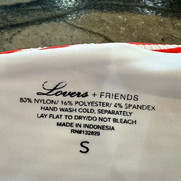 Lovers and Friends Marli Red/White Bikini Top - Picture 5 of 5